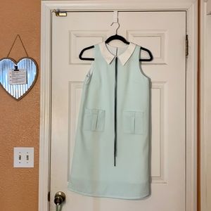 Edini Vintage Mint Green Dress with white collar